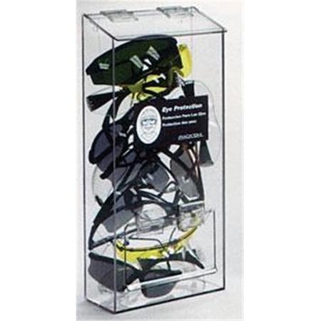 Rack Em Racks RackEm Racks 5145 20-Pair Visitor Safety Glasses Dispenser with Lid and Door - Clear Plastic 5145